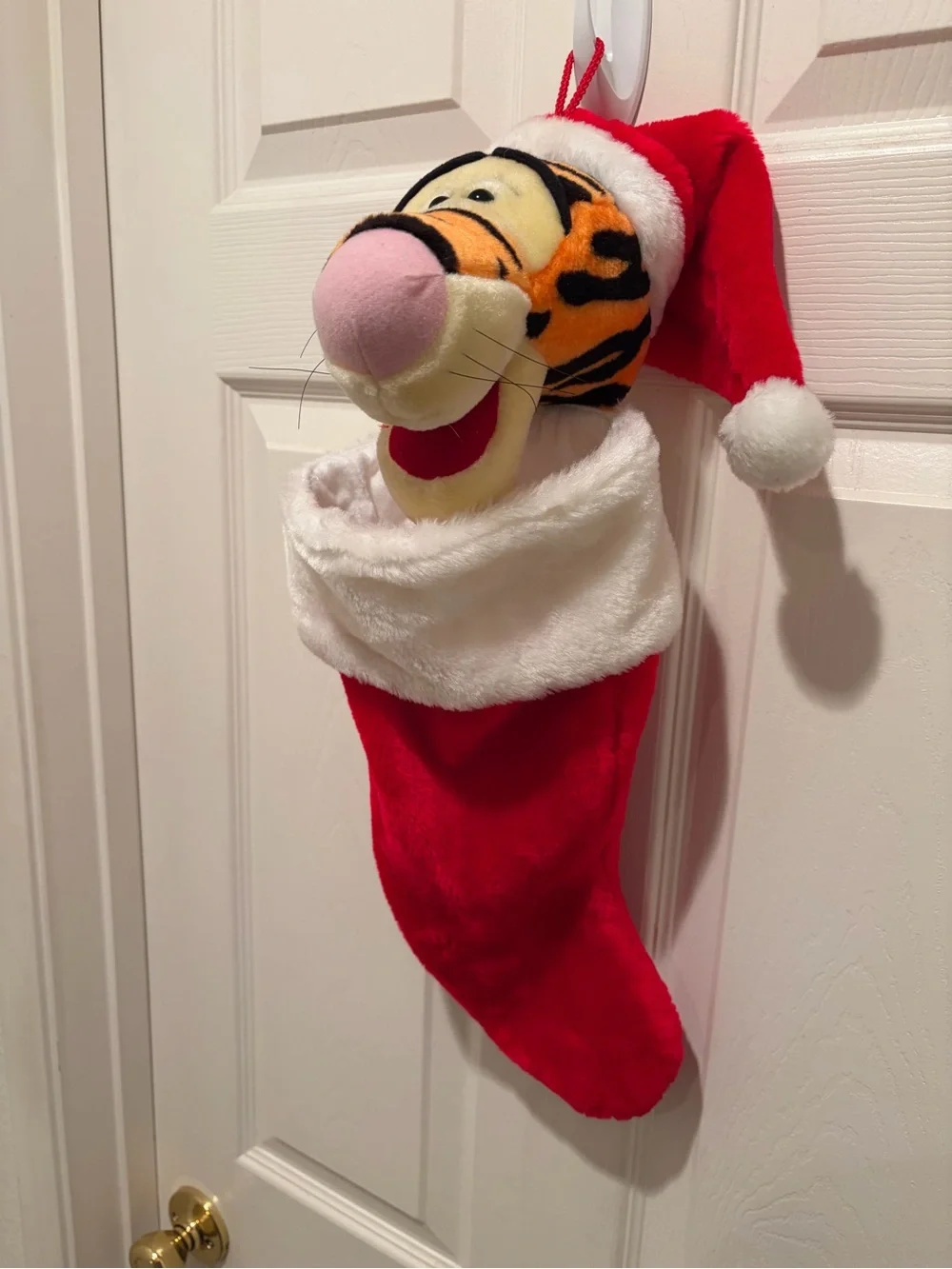 Disney Tigger Plush Christmas Stocking - Red, White, Orange, Pink, Black